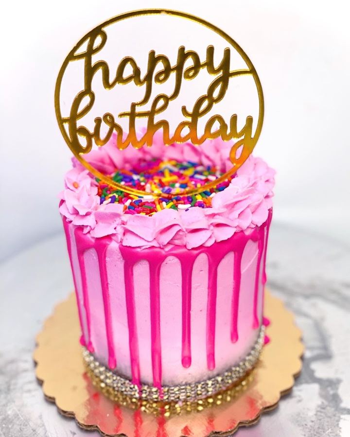 Pink celebration cake
